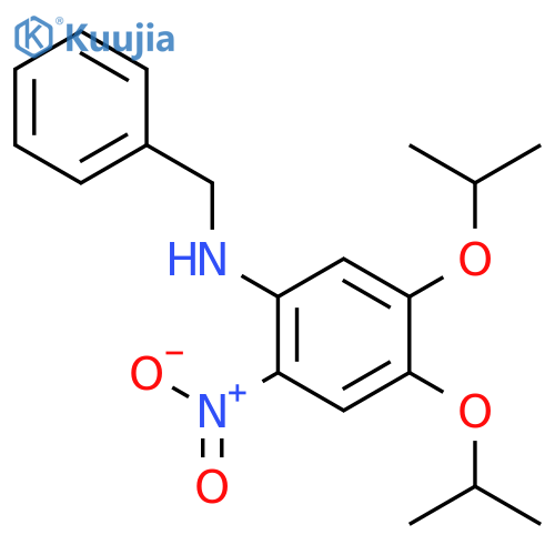 Benzenemethanamine, N-[4,5-bis(1-methylethoxy)-2-nitrophenyl]- structure