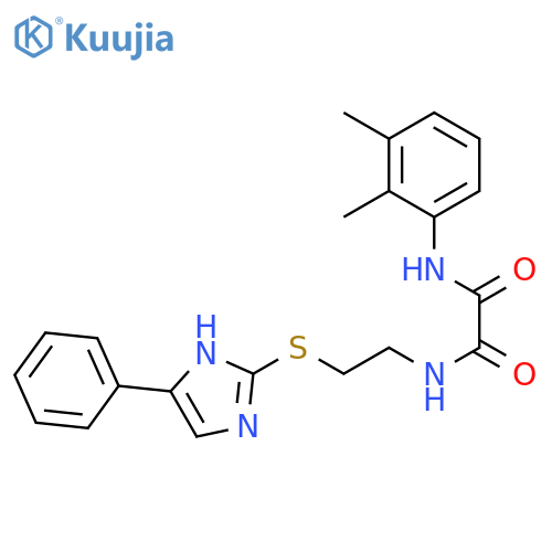 N'-(2,3-dimethylphenyl)-N-{2-(4-phenyl-1H-imidazol-2-yl)sulfanylethyl}ethanediamide structure