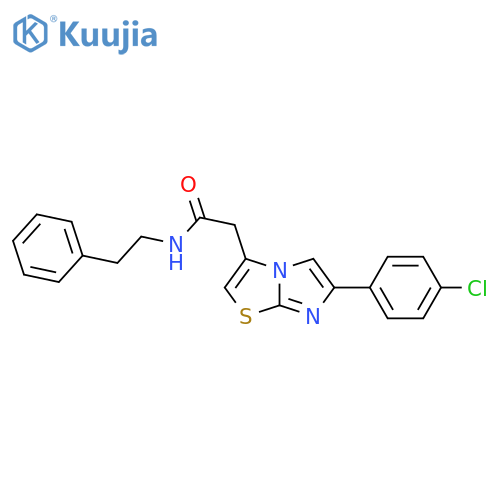 2-6-(4-chlorophenyl)imidazo2,1-b1,3thiazol-3-yl-N-(2-phenylethyl)acetamide structure