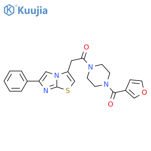 1-4-(furan-3-carbonyl)piperazin-1-yl-2-{6-phenylimidazo2,1-b1,3thiazol-3-yl}ethan-1-one structure