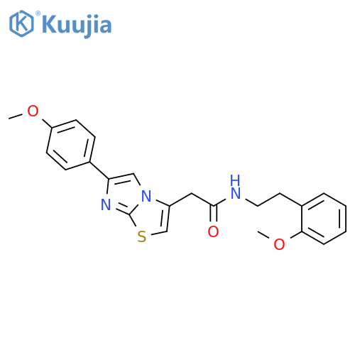 N-2-(2-methoxyphenyl)ethyl-2-6-(4-methoxyphenyl)imidazo2,1-b1,3thiazol-3-ylacetamide structure