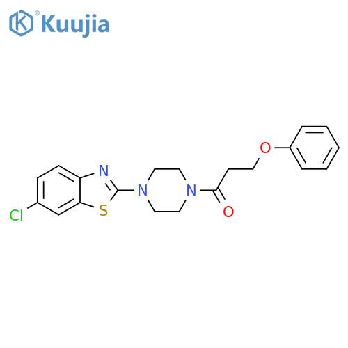 1-4-(6-chloro-1,3-benzothiazol-2-yl)piperazin-1-yl-3-phenoxypropan-1-one structure