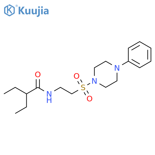 2-ethyl-N-{2-(4-phenylpiperazin-1-yl)sulfonylethyl}butanamide structure