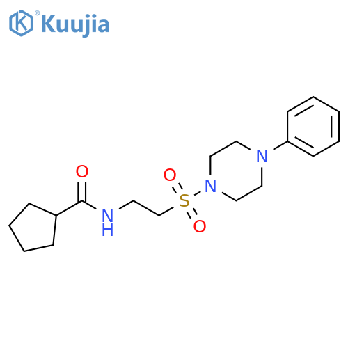 N-{2-(4-phenylpiperazin-1-yl)sulfonylethyl}cyclopentanecarboxamide structure