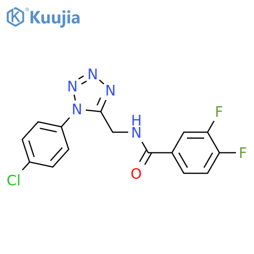 N-{1-(4-chlorophenyl)-1H-1,2,3,4-tetrazol-5-ylmethyl}-3,4-difluorobenzamide structure