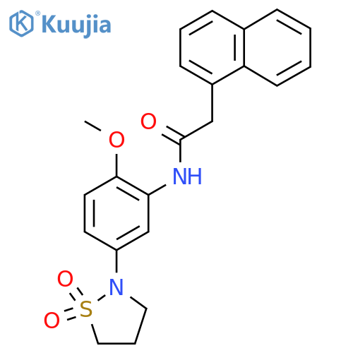 N-5-(1,1-dioxo-1lambda6,2-thiazolidin-2-yl)-2-methoxyphenyl-2-(naphthalen-1-yl)acetamide structure