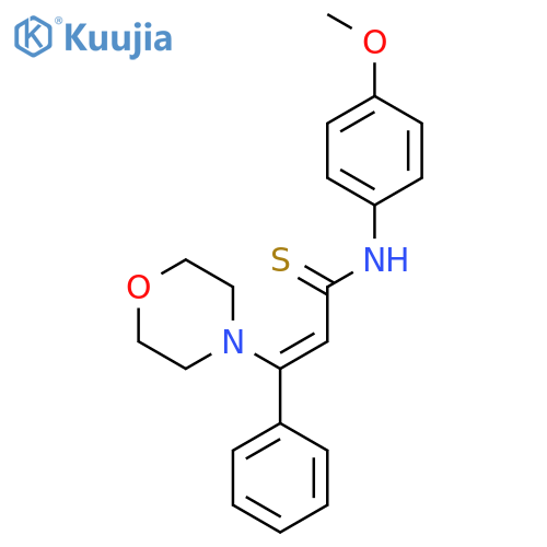 2-Propenethioamide, N-(4-methoxyphenyl)-3-(4-morpholinyl)-3-phenyl- structure