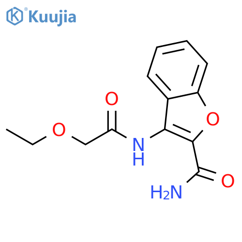3-(2-ethoxyacetamido)-1-benzofuran-2-carboxamide structure