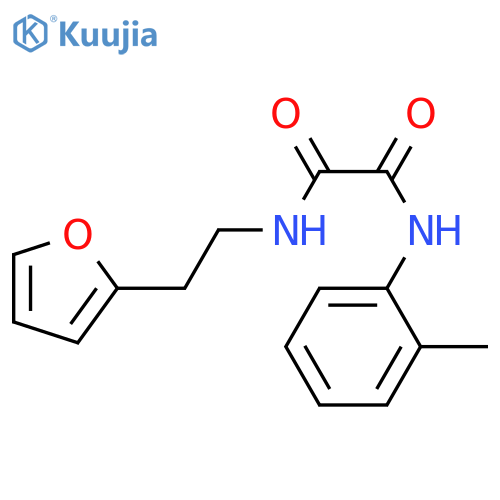 N-2-(furan-2-yl)ethyl-N'-(2-methylphenyl)ethanediamide structure