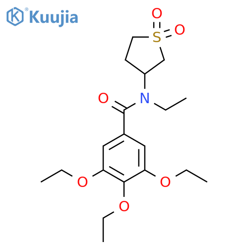 N-(1,1-dioxo-1lambda6-thiolan-3-yl)-3,4,5-triethoxy-N-ethylbenzamide structure