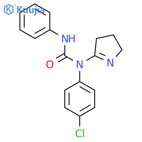 3-(4-chlorophenyl)-3-(3,4-dihydro-2H-pyrrol-5-yl)-1-phenylurea structure
