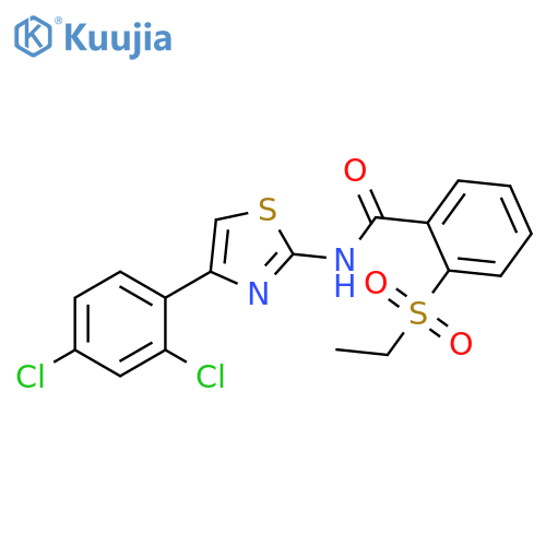 N-4-(2,4-dichlorophenyl)-1,3-thiazol-2-yl-2-(ethanesulfonyl)benzamide structure