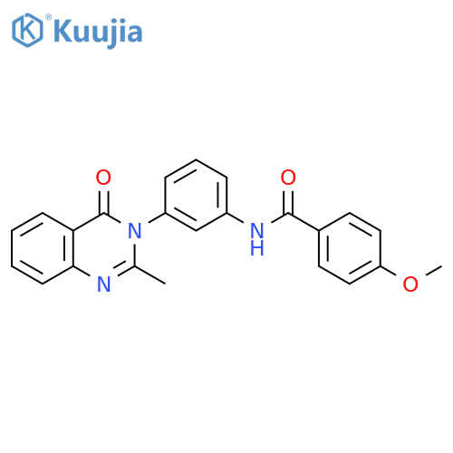 4-methoxy-N-3-(2-methyl-4-oxo-3,4-dihydroquinazolin-3-yl)phenylbenzamide structure