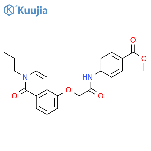 methyl 4-{2-(1-oxo-2-propyl-1,2-dihydroisoquinolin-5-yl)oxyacetamido}benzoate structure