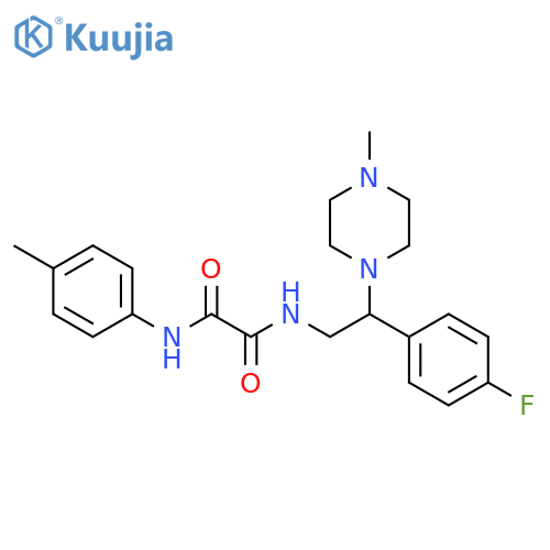 N-2-(4-fluorophenyl)-2-(4-methylpiperazin-1-yl)ethyl-N'-(4-methylphenyl)ethanediamide structure