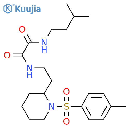 N'-{2-1-(4-methylbenzenesulfonyl)piperidin-2-ylethyl}-N-(3-methylbutyl)ethanediamide structure