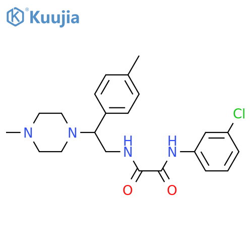 N'-(3-chlorophenyl)-N-2-(4-methylphenyl)-2-(4-methylpiperazin-1-yl)ethylethanediamide structure