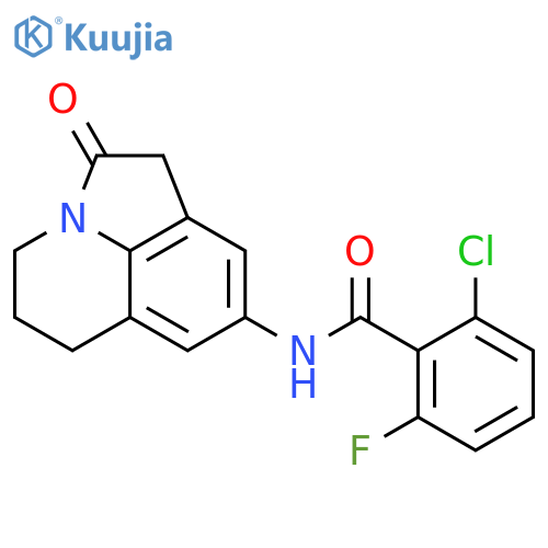 2-chloro-6-fluoro-N-{2-oxo-1-azatricyclo6.3.1.0^{4,12}dodeca-4,6,8(12)-trien-6-yl}benzamide structure