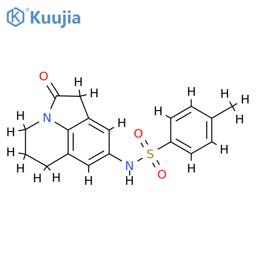 4-methyl-N-{2-oxo-1-azatricyclo6.3.1.0^{4,12}dodeca-4,6,8(12)-trien-6-yl}benzene-1-sulfonamide structure