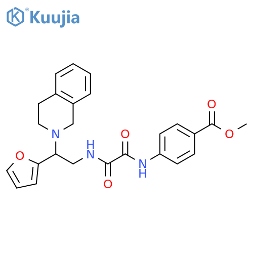methyl 4-({2-(furan-2-yl)-2-(1,2,3,4-tetrahydroisoquinolin-2-yl)ethylcarbamoyl}formamido)benzoate structure