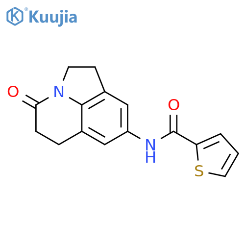 N-{11-oxo-1-azatricyclo6.3.1.0^{4,12}dodeca-4(12),5,7-trien-6-yl}thiophene-2-carboxamide structure