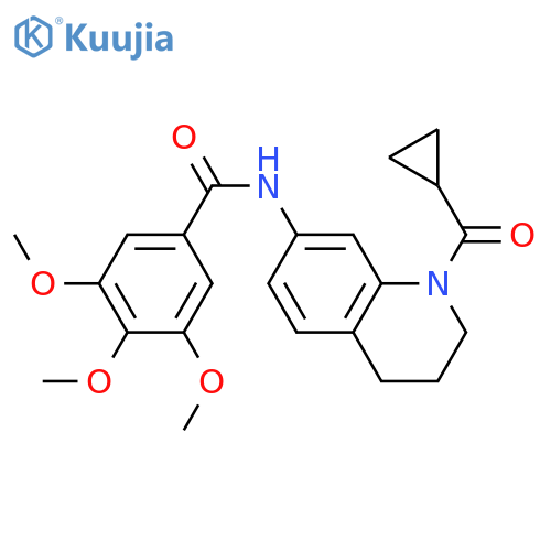 N-(1-cyclopropanecarbonyl-1,2,3,4-tetrahydroquinolin-7-yl)-3,4,5-trimethoxybenzamide structure