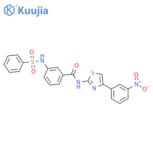 3-benzenesulfonamido-N-4-(3-nitrophenyl)-1,3-thiazol-2-ylbenzamide structure