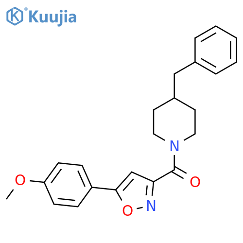 4-benzyl-1-5-(4-methoxyphenyl)-1,2-oxazole-3-carbonylpiperidine structure