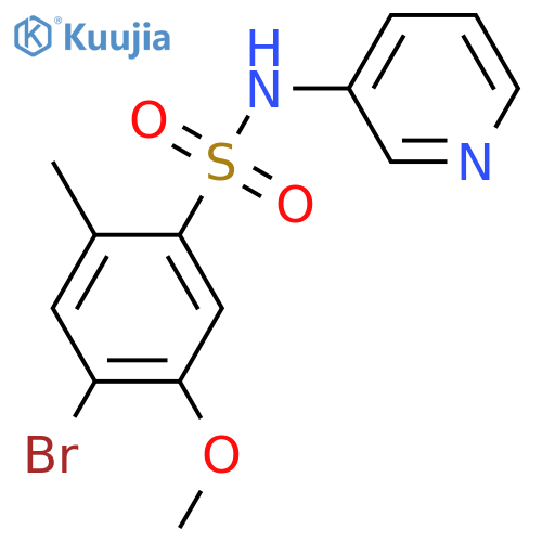 4-bromo-5-methoxy-2-methyl-N-(pyridin-3-yl)benzene-1-sulfonamide structure