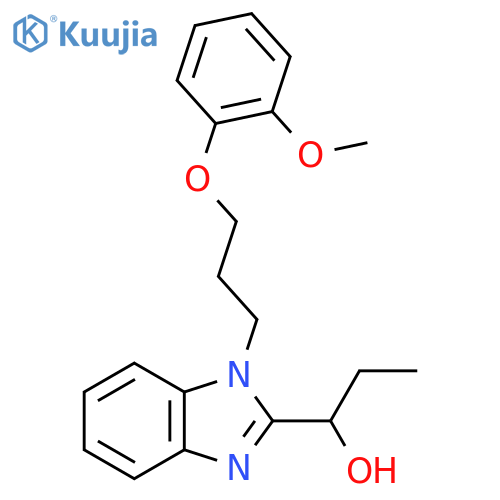 1-{1-3-(2-methoxyphenoxy)propyl-1H-1,3-benzodiazol-2-yl}propan-1-ol structure