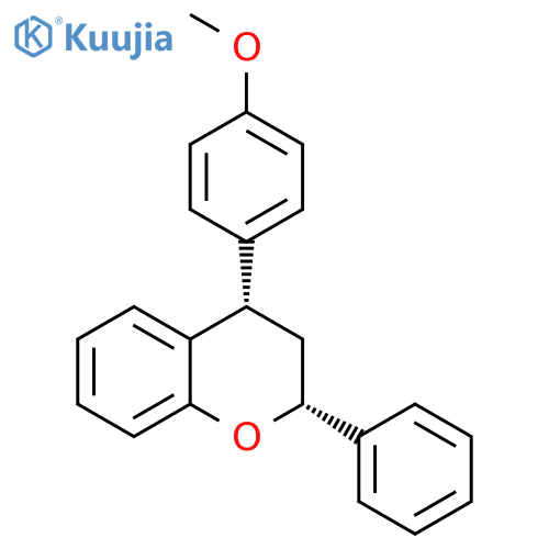 2H-1-Benzopyran, 3,4-dihydro-4-(4-methoxyphenyl)-2-phenyl-, cis- structure