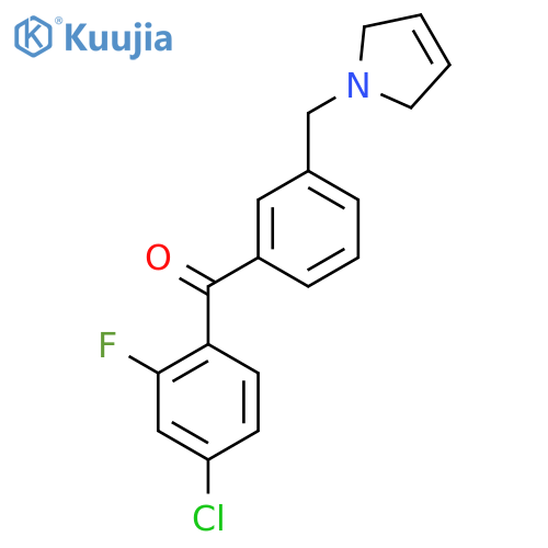 (4-chloro-2-fluoro-phenyl)-[3-(2,5-dihydropyrrol-1-ylmethyl)phenyl]methanone structure