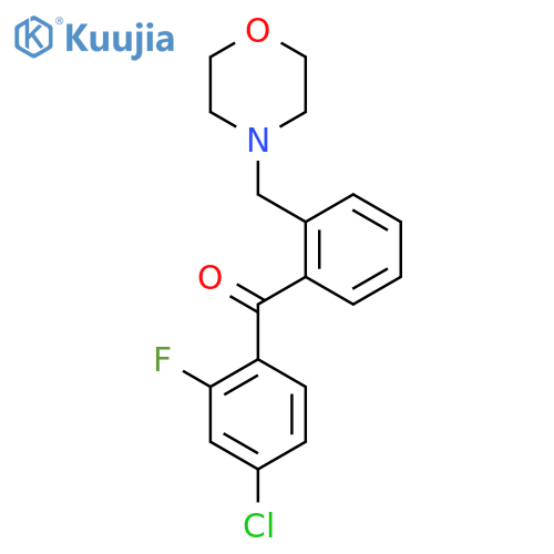 (4-chloro-2-fluorophenyl)-[2-(morpholin-4-ylmethyl)phenyl]methanone structure