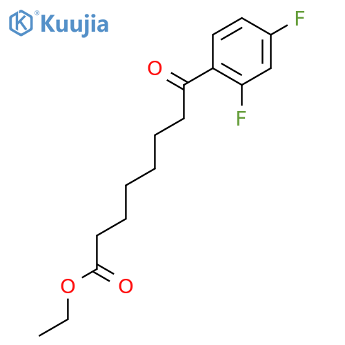 ethyl 8-(2,4-difluorophenyl)-8-oxo-octanoate structure