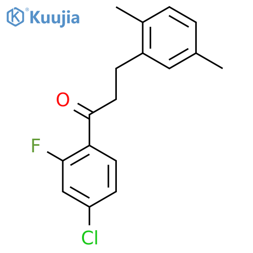 1-(4-chloro-2-fluoro-phenyl)-3-(2,5-dimethylphenyl)propan-1-one structure