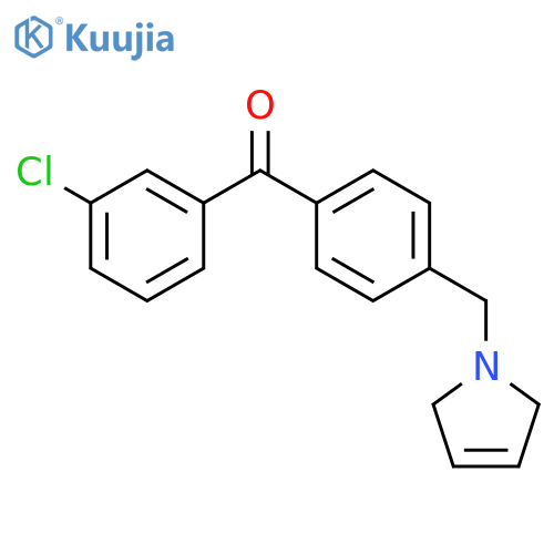 3-Chloro-4'-(3-pyrrolinomethyl) benzophenone structure