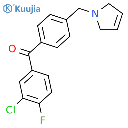(3-chloro-4-fluorophenyl)-[4-(2,5-dihydropyrrol-1-ylmethyl)phenyl]methanone structure