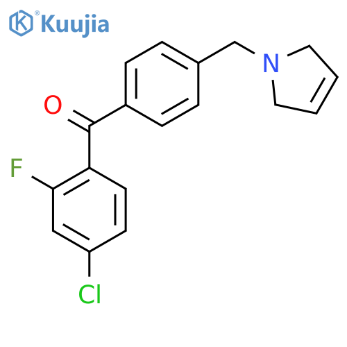 (4-chloro-2-fluoro-phenyl)-[4-(2,5-dihydropyrrol-1-ylmethyl)phenyl]methanone structure
