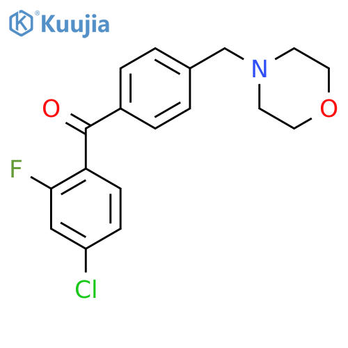 (4-chloro-2-fluoro-phenyl)-[4-(morpholinomethyl)phenyl]methanone structure