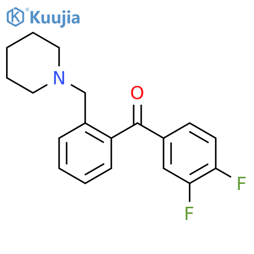 (3,4-difluorophenyl)-[2-(piperidin-1-ylmethyl)phenyl]methanone structure