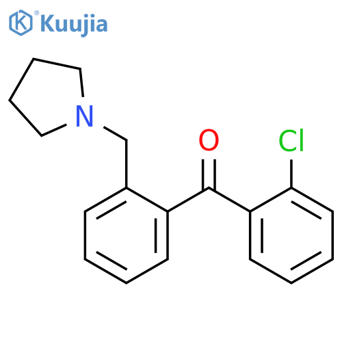 2-Chloro-2'-pyrrolidinomethyl benzophenone structure
