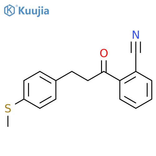 2'-Cyano-3-(4-thiomethylphenyl)propiophenone structure