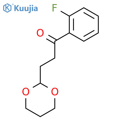 3-(1,3-dioxan-2-yl)-1-(2-fluorophenyl)propan-1-one structure