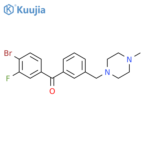 (4-bromo-3-fluoro-phenyl)-[3-[(4-methylpiperazin-1-yl)methyl]phenyl]methanone structure