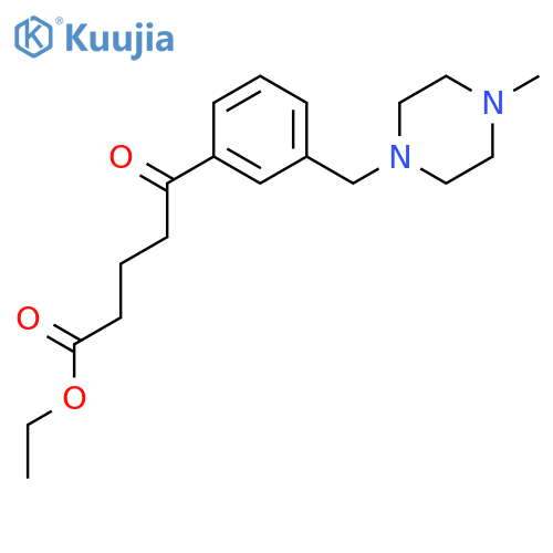 Ethyl 5-3-(4-methylpiperazinomethyl)-phenyl-5-oxovalerate structure