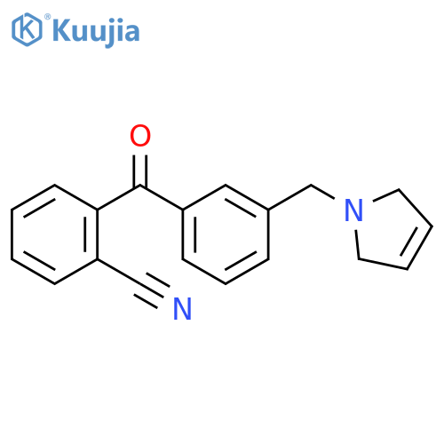 2-Cyano-3'-(3-pyrrolinomethyl) benzophenone structure