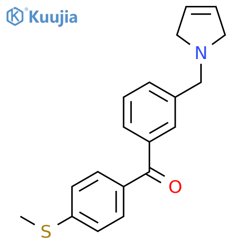 [3-(2,5-dihydropyrrol-1-ylmethyl)phenyl]-(4-methylsulfanylphenyl)methanone structure