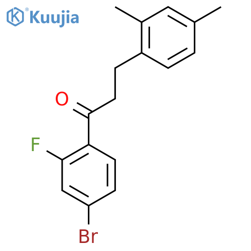1-(4-bromo-2-fluorophenyl)-3-(2,4-dimethylphenyl)propan-1-one structure