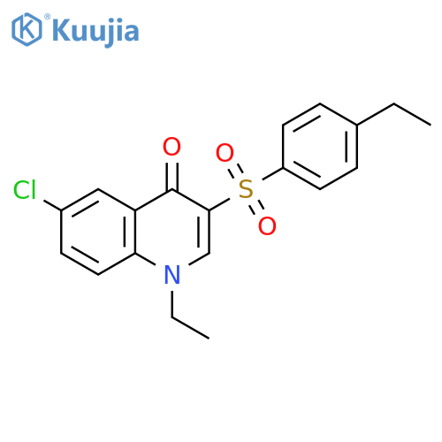 6-chloro-1-ethyl-3-(4-ethylbenzenesulfonyl)-1,4-dihydroquinolin-4-one structure