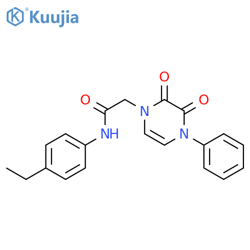 2-(2,3-dioxo-4-phenyl-1,2,3,4-tetrahydropyrazin-1-yl)-N-(4-ethylphenyl)acetamide structure